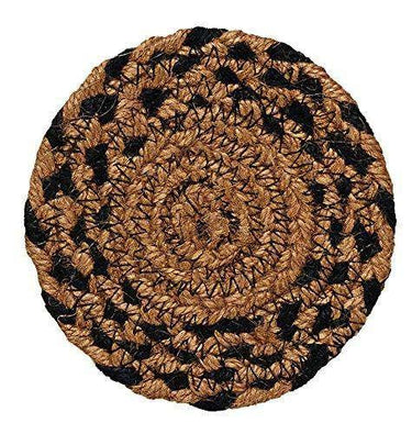 Braided Ebony Chair Pad, Coaster, Trivet & Placemat - The Fox Decor